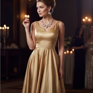 Natasha Gold Tone Teardrop Crystal Statement Necklace